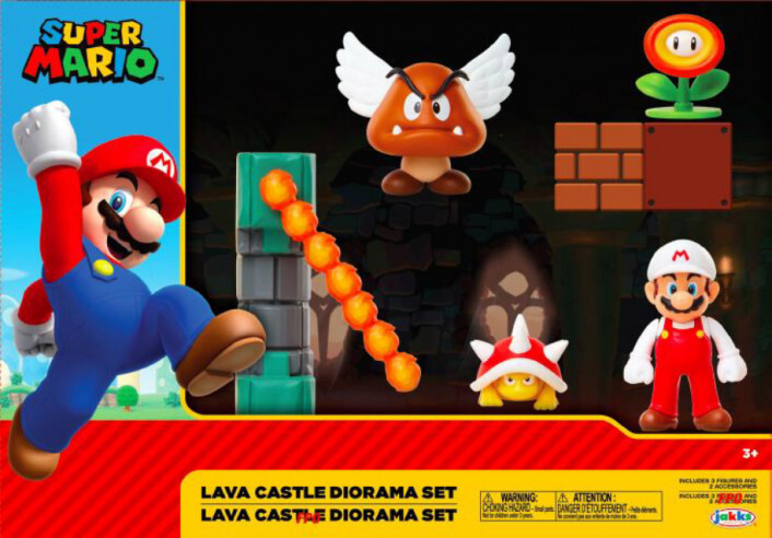 World Of Nintendo 2 5 Lava Castle Diorama Set - lava blade treasure quest roblox